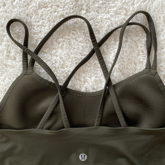 ❤️ Like a Cloud Longline Bra Light Support, B/C Cup Olive Green Size 6 - Picture 6 of 8